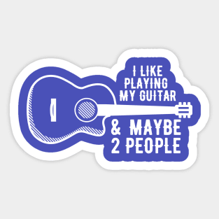 Introverted Guitarist Sticker
